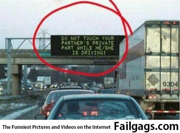 Don't Touch Do Not Touch Your Partner's Private Part While He/she Is Driving! Meme