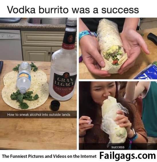 Vodka Burrito Was a Success Meme