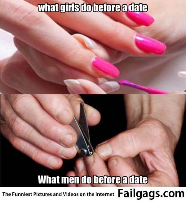 What Girls Do Before a Date What Men Do Before a Date Meme