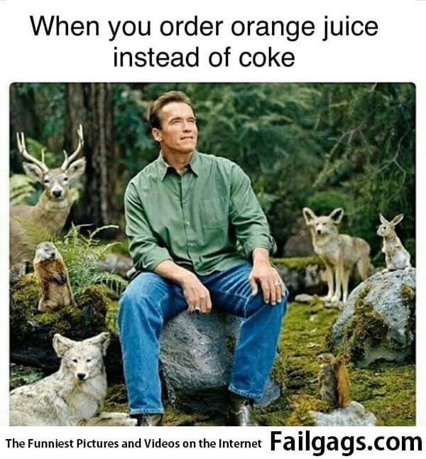 When You Order Orange Juice Instead of Coko Meme