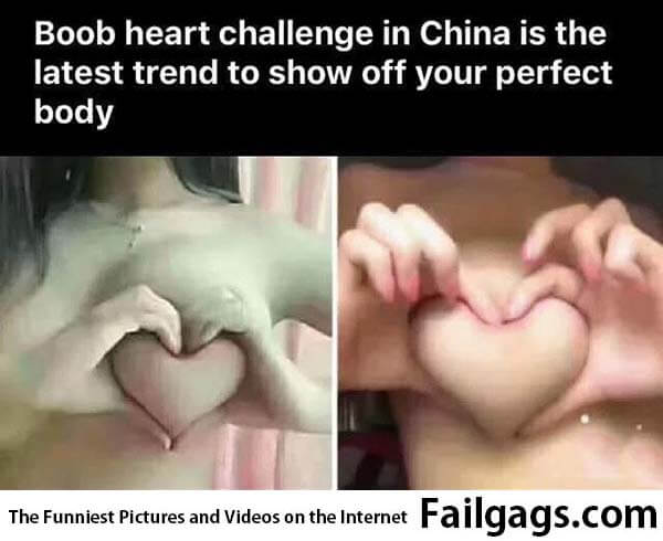 Boob Heart Challenge in China Is the Latest Trend to Show Off Your Perfect Body Meme