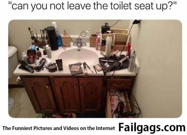 Can You Not Leave the Toilet Seat Up? Meme