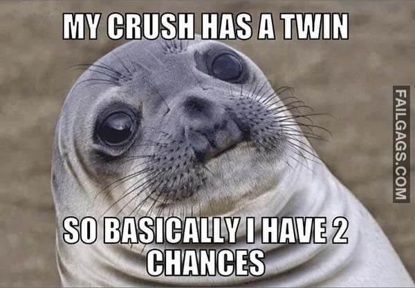 My Crush Has a Twin So Basically I Have 2 Chances Meme