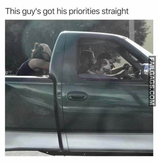 This Guy's Got His Priorities Straight Meme