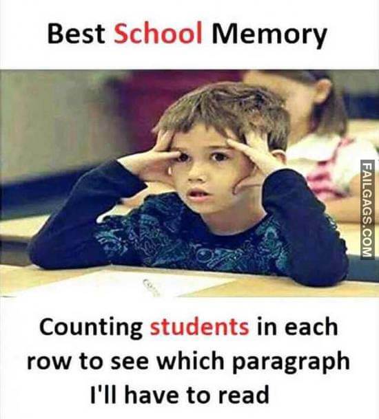 Best School Memory Counting Students In Each Row To See Which Paragraph I'll Have To Read Meme