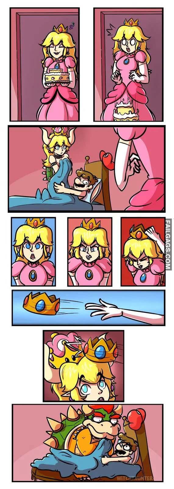 Mario Is Cheating On Peach With Bowser Meme