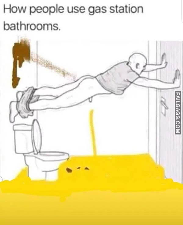 How People Use Gas Station Bathrooms Meme