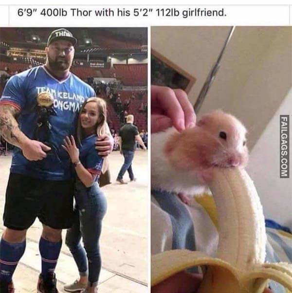 6'9" 4001B Thor With His 5'2" 1121B Girlfriend Meme