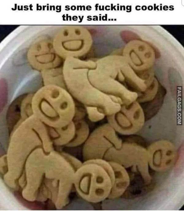 Just Bring Some Fucking Cookies They Said Meme