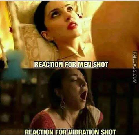 Reaction For Men Shot Vs Reaction For Vibration Shot Meme