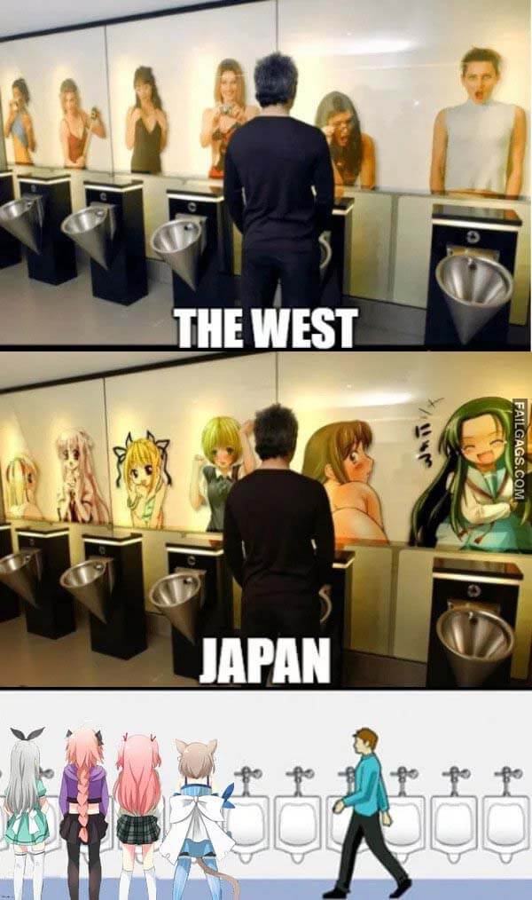 West Vs Japan Public Toilet Meme