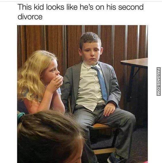 This Kid Looks Like He's On His Second Divorce Meme