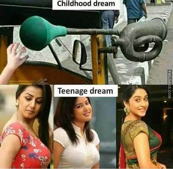 Childhood Dream Vs Teenage Dream Meme