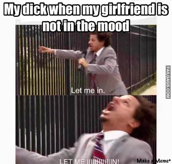 My Dick When My Girlfriend Is Not in the Mood Let Me in Meme