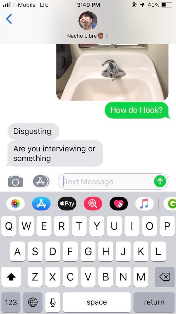 Never Ask Your Brother How You Look 