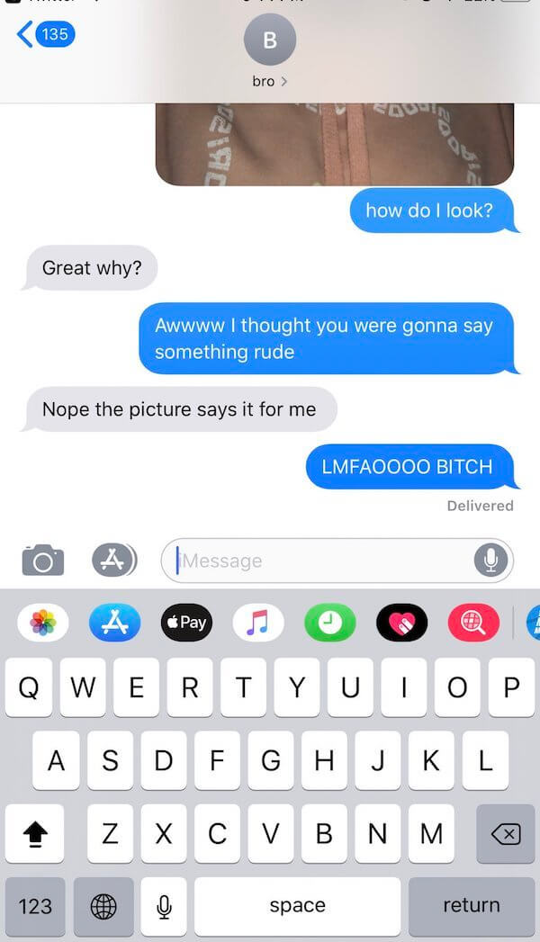 Never Ask Your Brother How You Look 