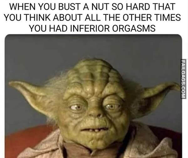 When You Bust a Nut So Hard That You Think About All the Other Times You Had Inferior Orgasms Meme