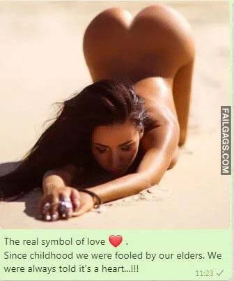 The Real Symbol of Love Since Childhood We Were Fooled by Our Elders. We Were Always Told It's a Heart Meme