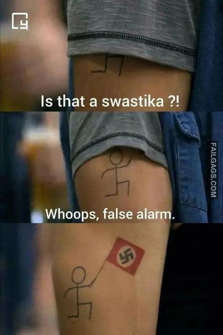 Is That a Swastika ?! Whoops, False Alarm Memes