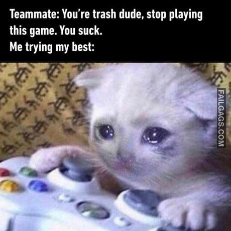 Teammate: You're Trash Dude, Stop Playing This Game. You Suck. Me Trying My Best Memes