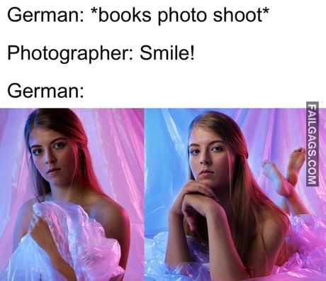 German: *books Photo Shoot* Photographer: Smile! German Memes