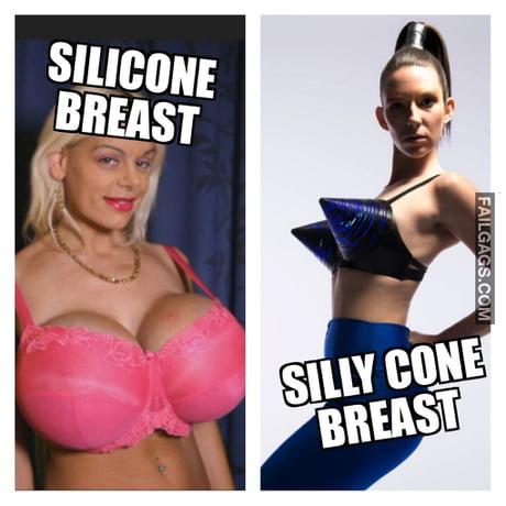Silicone Breast Vs Silly Cone Breast Memes