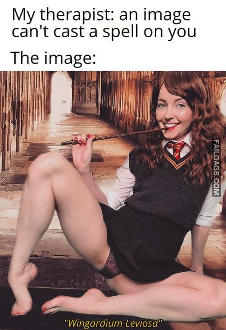 My Therapist: an Image Can't Cast a Spell on You the Image: Wingardium Leviosa Memes