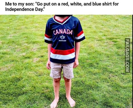 Me to My Son: Go Put on a Red, White, and Blue Shirt for Independence Day Memes