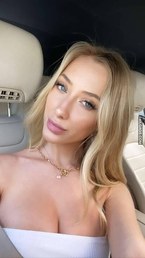 hot busty teen girls taking Car Selfie 16