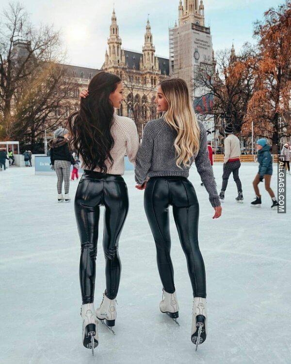 sexy teen girls with big ass in shiny pants 14