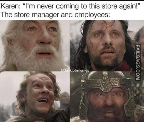 Karen: I'm Never Coming to This Store Again! The Store Manager and Employees Meme