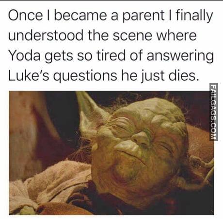 Yoda Gets So Tired of Answering Luke's Questions He Just Dies