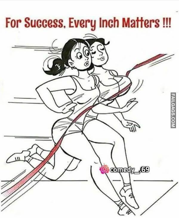 For Success Every Inch Matters Funny NSFW Memes