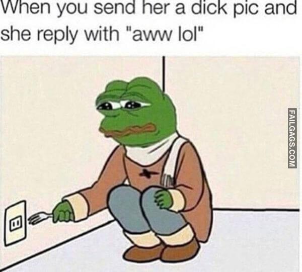 When You Send Her a Dick Pic and She Reply With Aww Lol Dirty Memes