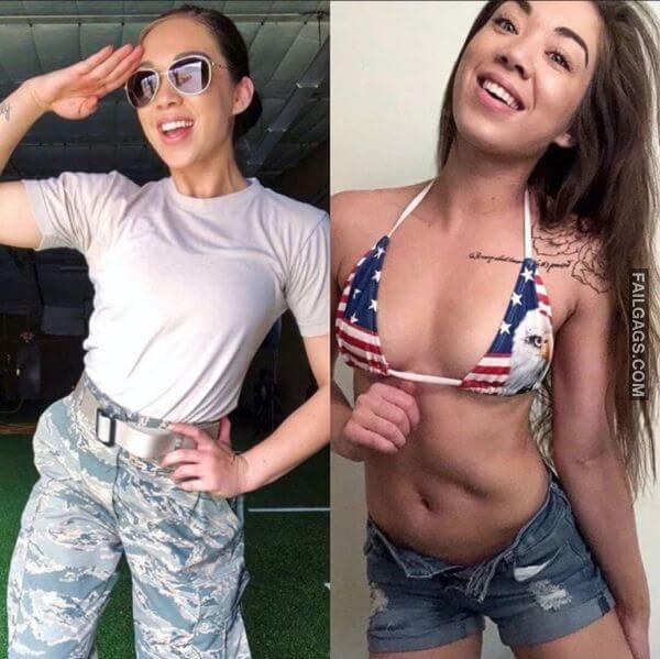 Hot Military Women in and Out Uniforms 1