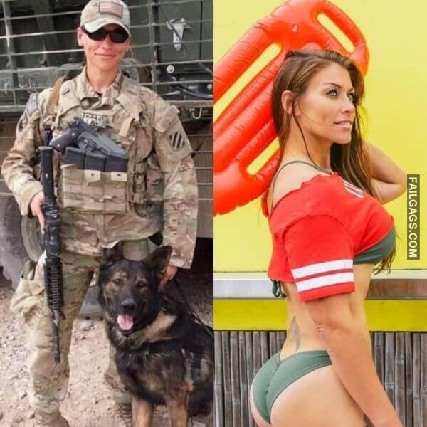 Hot Military Women in and Out Uniforms 12