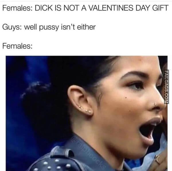 Females Dick Is Not a Valentines Day Gift Guys Well Pussy Isnt Either Females Dirty Memes