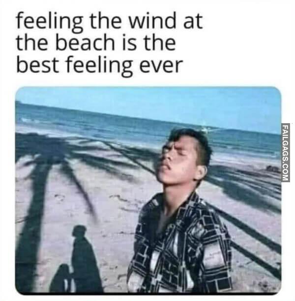 Feeling the Wind at the Beach Is the Best Feeling Ever Dirty Memes
