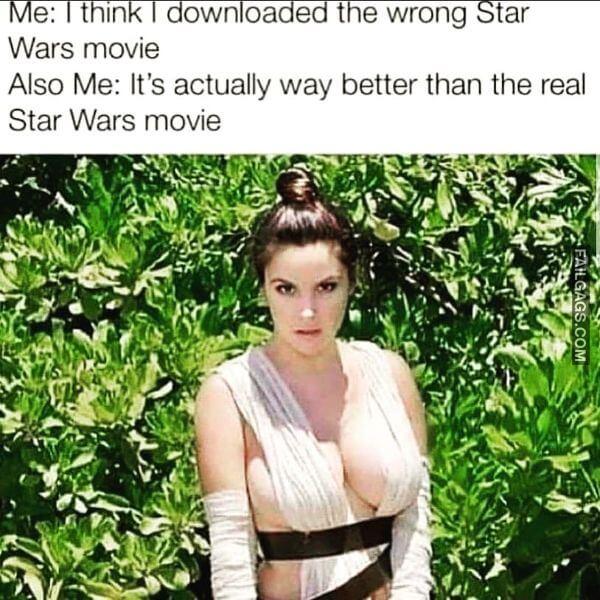 Me I Think I Downloaded the Wrong Star Wars Movie Also Me Its Actually Way Better Than the Real Star Wars Movie Funny Adult Memes