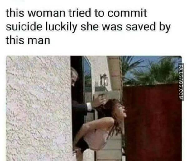 This Woman Tried to Commit Suicide Luckily She Was Saved by This Man Funny Dirty Memes