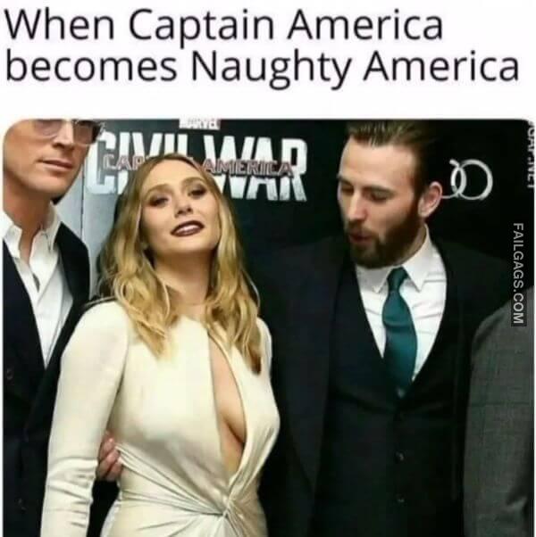 When Captain America Becomes Naughty America Funny Adult Memes