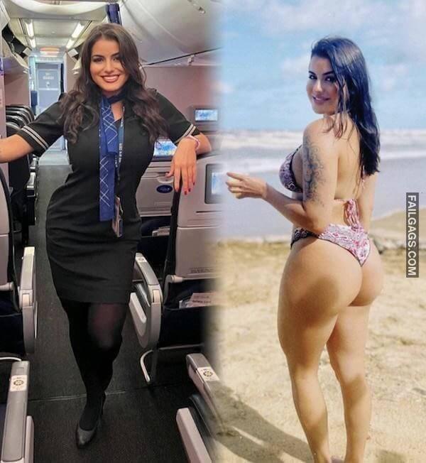 Hot Flight Attendants With Sexy Figure 7