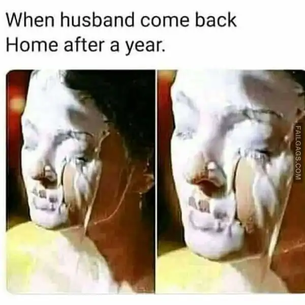 When Husband Come Back Home After a Year Dirty Indian Memes