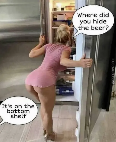 Where Did You Hide the Beer Its on the Bottom Shelf Adult Memes