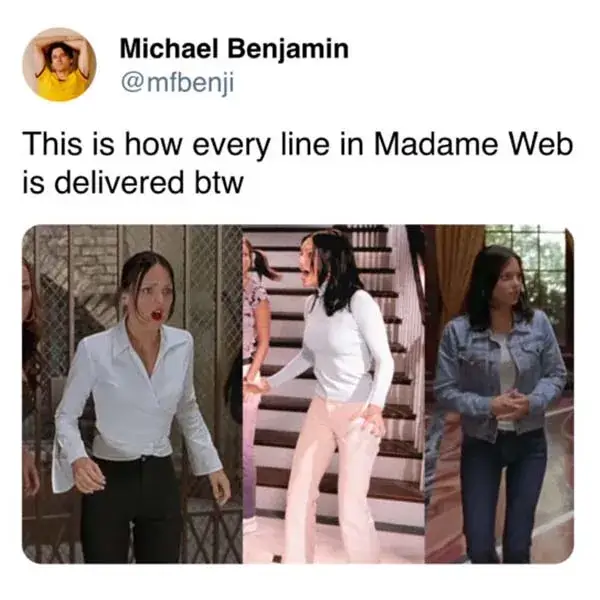 11 Hilarious Tweets About How Hilariously Bad Madame Web Movie Looks (1)